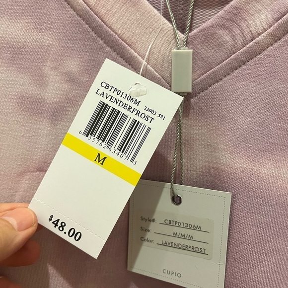 Tie-dye lavender top short sleeve women’s M - Picture 6 of 9